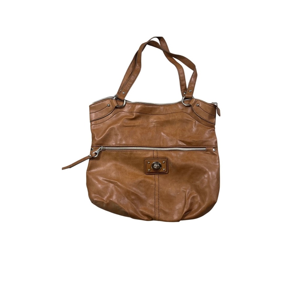 Relic Cognac Brown Convertible Fold Over‎ Tote Shoulder Bag